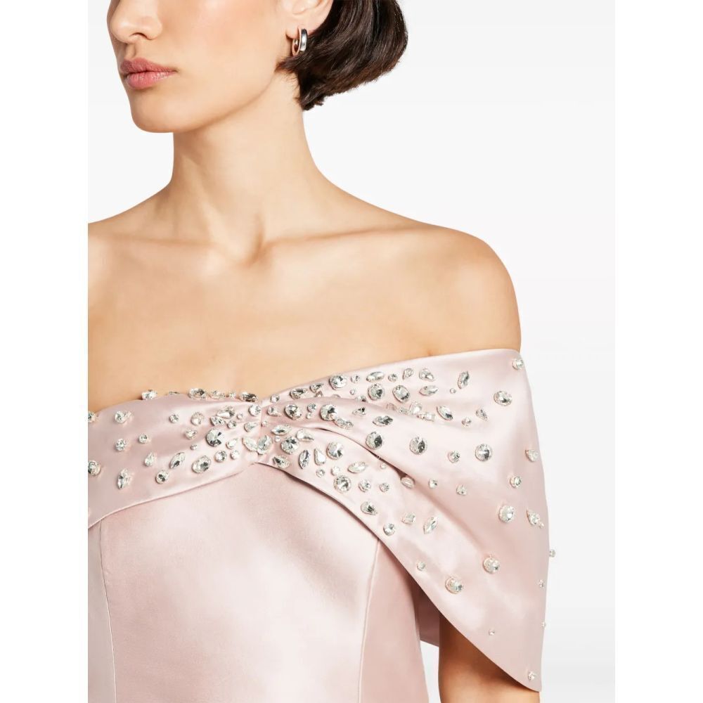 Sachin &‎ Babi NEW Delilah Crystal Embellished Gown in Silver Peony $1,095 Sz 12 - Picture 7 of 13